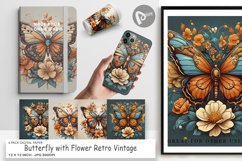 Digital Paper Butterfly and Flower Product Image 1