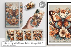 Digital Paper Butterfly and Flower Product Image 1