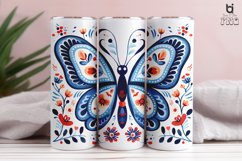 Butterfly With Flowers Pattern Sublimation Tumbler Design Product Image 10