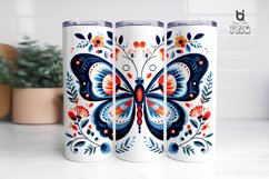 Butterfly With Flowers Pattern Sublimation Tumbler Design Product Image 11