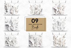 3D 20oz Flowers and Butterflies Tumblers Sublimation Product Image 3