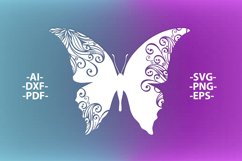 Mandala Butterfly Svg | Butterfly Cut File Product Image 1
