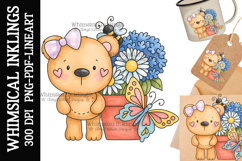Butterfly Bear Sublimation Clipart Product Image 1
