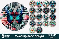 Butterfly flower wind spinner | Wind spinner bundle Product Image 2