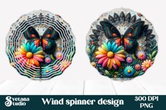 Butterfly wind spinner | Flower spinner | Summer spinner Product Image 1