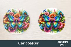 Butterfly car coaster | Flower coaster | Coaster PNG Product Image 1
