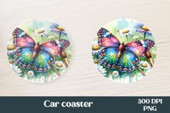 Butterfly car coaster | Flower coaster | Coaster PNG Product Image 1