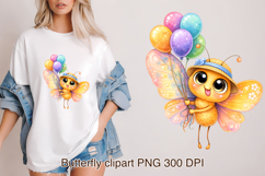 Whimsical butterfly clipart | Floral insect sublimation Product Image 1