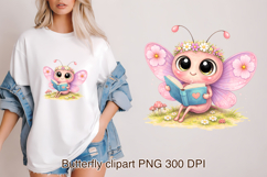 Whimsical butterfly clipart | Floral insect sublimation Product Image 1