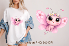 Whimsical butterfly clipart | Floral insect sublimation Product Image 1