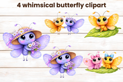 Whimsical butterfly clipart | Floral insect sublimation Product Image 1