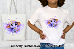 Whimsical butterfly clipart | Floral insect sublimation Product Image 1