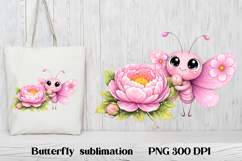Whimsical butterfly clipart | Floral insect sublimation Product Image 1