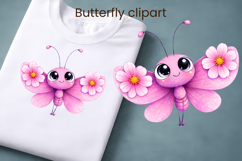 Whimsical butterfly clipart | Floral insect sublimation Product Image 1
