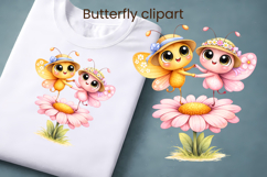 Whimsical butterfly clipart | Floral insect sublimation Product Image 1
