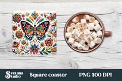 Butterfly square coaster bundle | Summer coaster Product Image 2