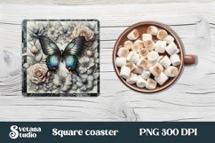 Butterfly square coaster bundle | Summer coaster Product Image 3