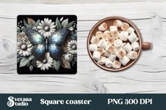 Butterfly square coaster bundle | Summer coaster Product Image 5