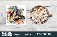 Butterfly square coaster | Flower coaster | Animal coaster Product Image 1