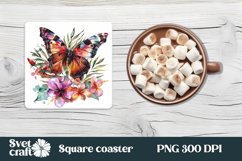 Butterfly square coaster | Flower coaster | Animal coaster Product Image 1