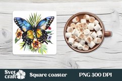 Butterfly square coaster | Flower coaster | Animal coaster Product Image 1