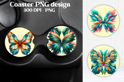 Butterfly car coaster | Butterfly feather coaster PNG Product Image 1