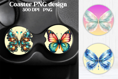 Butterfly car coaster | Butterfly feather coaster PNG Product Image 1