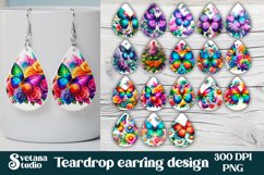 Butterfly teardrop earring | Flower earring | Earring bundle Product Image 1