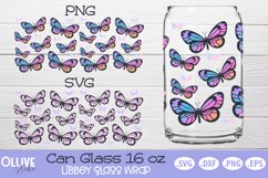 Butterfly Can Glass Wrap SVG For Libbey Can Glass Product Image 1