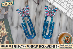 Stained Glass Butterfly - Sublimation Bookmark Clip PNG Product Image 3