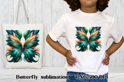 Summer butterfly clipart | Butterfly feather sublimation Product Image 1