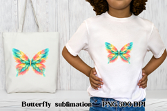 Summer butterfly clipart | Butterfly feather sublimation Product Image 1