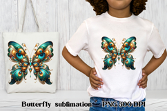 Summer butterfly clipart | Butterfly feather sublimation Product Image 1
