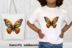 Summer butterfly clipart | Butterfly feather sublimation Product Image 1
