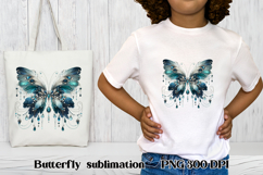 Summer butterfly clipart | Butterfly feather sublimation Product Image 1