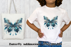 Summer butterfly clipart | Butterfly feather sublimation Product Image 1