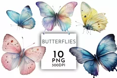 Butterfly Clipart | Watercolor Clipart PNG Product Image 1