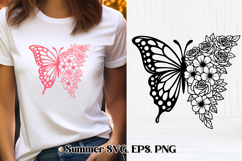 Butterfly flower SVG | Summer SVG | Butterfly flower clipart Product Image 1