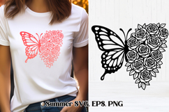 Butterfly flower SVG | Summer SVG | Butterfly flower clipart Product Image 1
