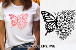 Butterfly flower SVG | Summer SVG | Butterfly flower clipart Product Image 1