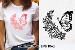 Butterfly flower SVG | Summer SVG | Butterfly flower clipart Product Image 1