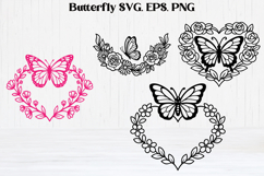 Butterfly flower SVG | Summer SVG | Butterfly flower clipart Product Image 1