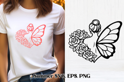 Butterfly woman SVG design | Summer SVG | Butterfly clipart Product Image 1