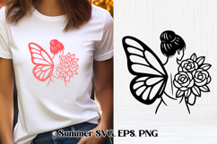 Butterfly woman SVG design | Summer SVG | Butterfly clipart Product Image 1