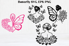 Butterfly flower SVG | Summer SVG | Butterfly flower clipart Product Image 1
