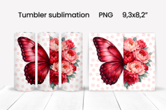 Butterfly tumblers | Animals tumbler | Tumbler wrap Product Image 1