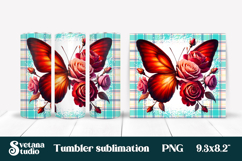 Butterfly flower tumblers | Summer tumbler sublimation Product Image 1