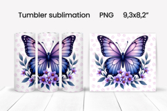 Butterfly tumblers | Animals tumbler | Tumbler wrap Product Image 1