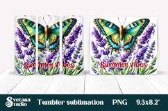 Butterfly flower tumblerPNG design | Summer vibes tumbler Product Image 1