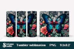 Butterfly tumblers | Animals tumbler | Tumbler wrap Product Image 1